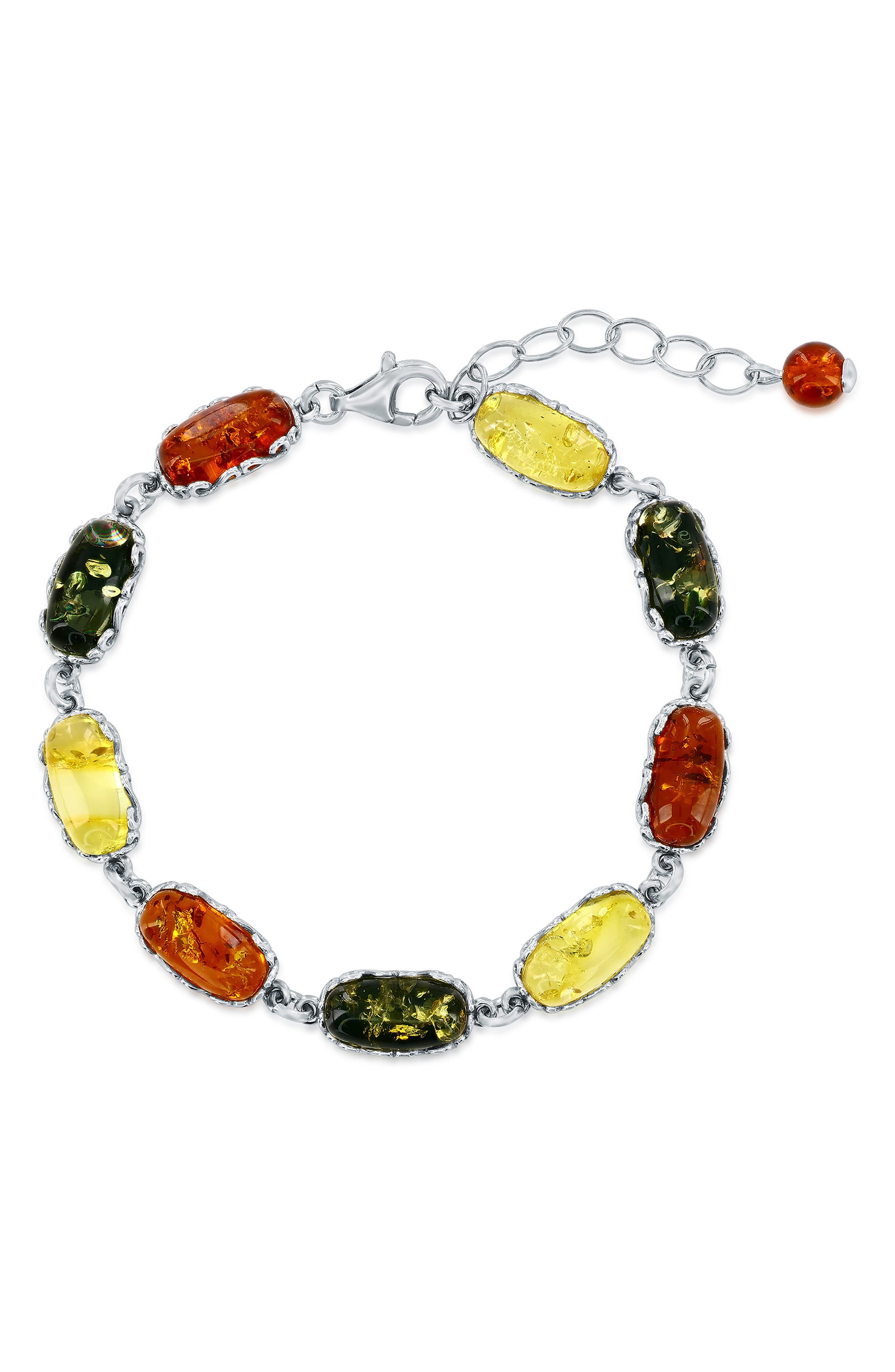 SIMONA Multicolored Amber Station Bracelet