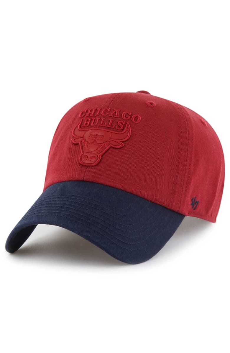 '47 Men's '47 x Tommy Hilfiger Red/Navy Chicago Bulls Courtside Cleanup Adjustable Hat, Alternate, color, Red