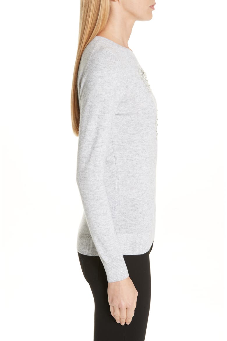Embellished Sweater, Alternate, color, GREY