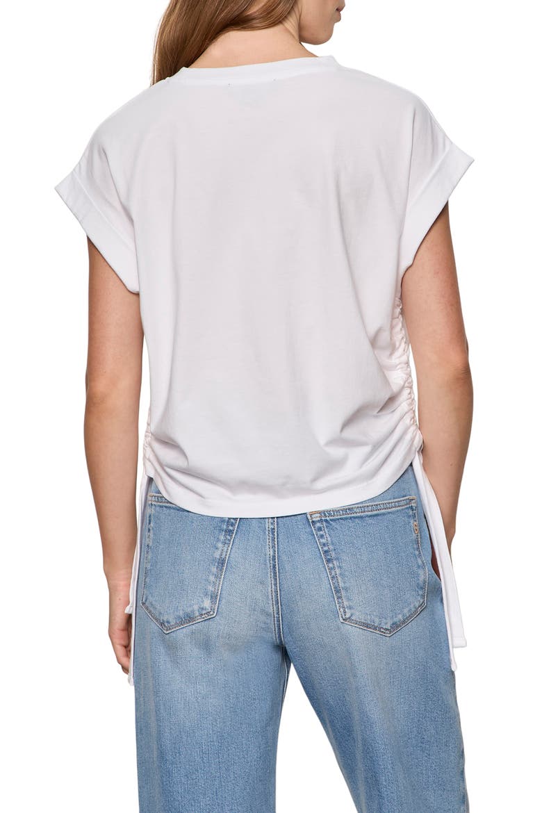 All Day Side Tie Organic Cotton Blend T-Shirt, Alternate, color, WHITE