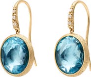 Marco Bicego Jaipur Collection Lab Created Diamond & Blue Topaz Earrings
