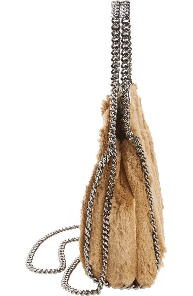 Stella McCartney Mini Falabella Faux Fur Tote, Alternate, color,