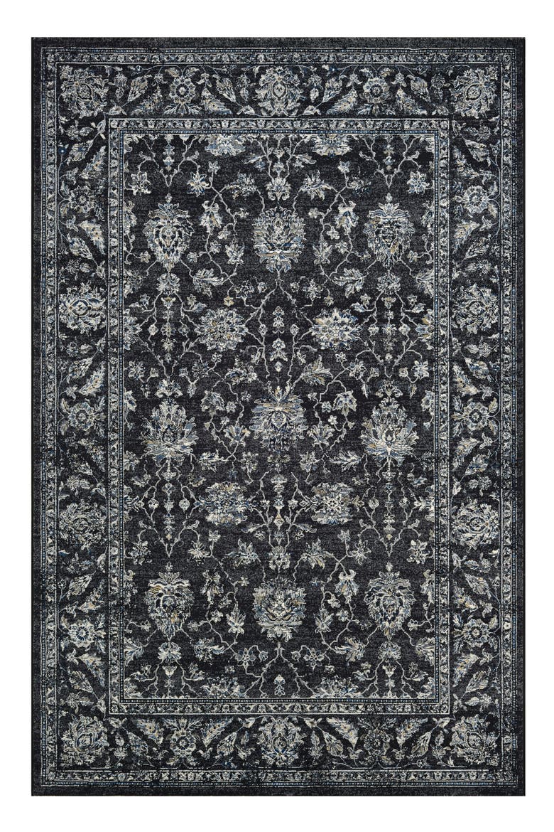 Mashhad Indoor/Outdoor Rug, Main, color, BLACK
