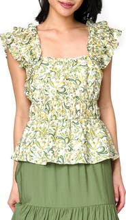 GIBSONLOOK Elle Ruffle Peplum Top