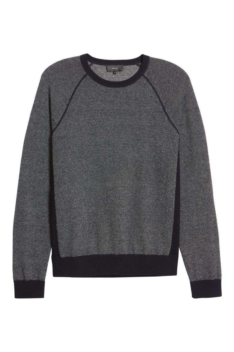 Birdseye Wool & Cashmere Sweater, Alternate, color, COASTAL/ PEARLDNU