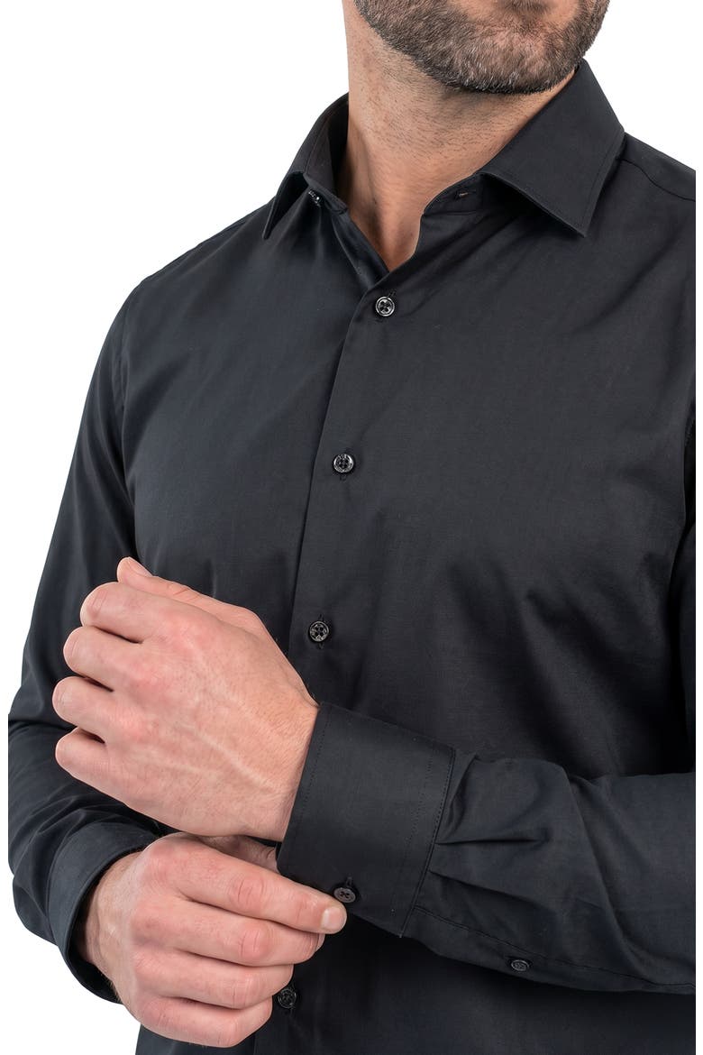 Fibonacci Contemporary Fit Button-Up Shirt, Alternate, color, BLACK