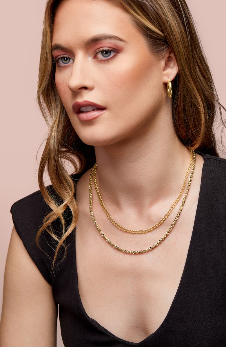 Bony Levy 14K Yellow Gold Textured Chain Necklace, Alternate, color, 