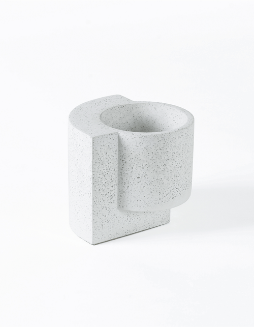 Tortuga Forma Platform Planter Concrete Set Of 2 In White