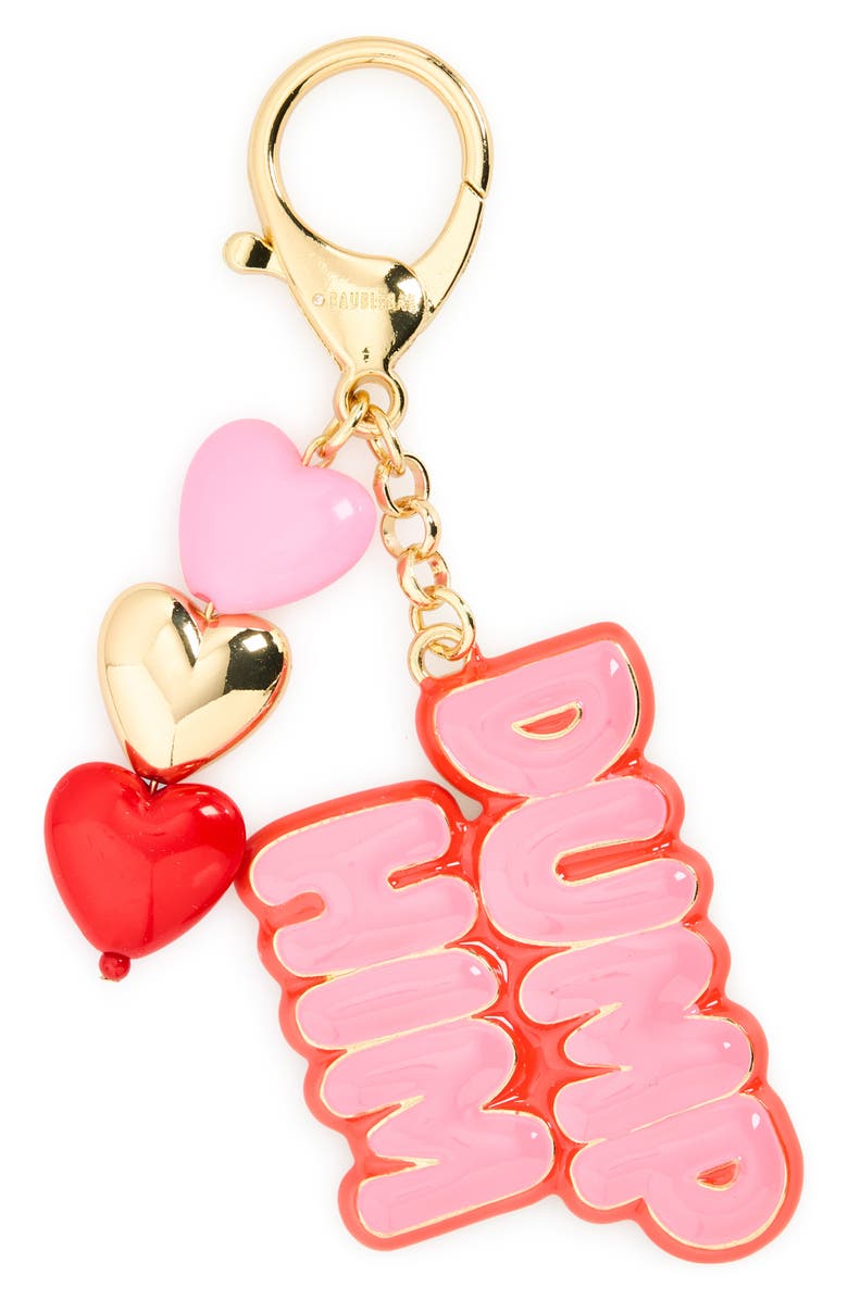 BaubleBar Dump Him Bag Charm, Main, color, Pink Multi