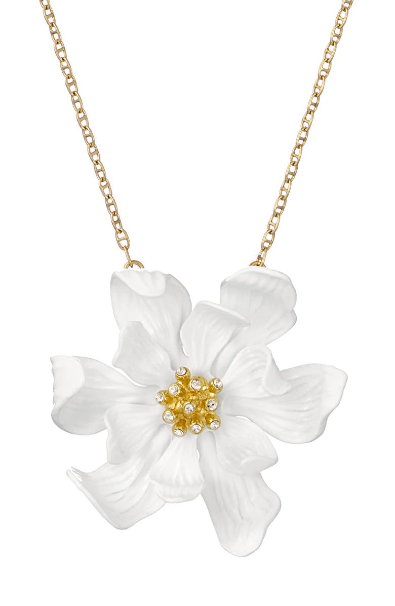 Ted Baker Fukany Furled Flower Enamel Pendant Necklace, Alternate, color, 