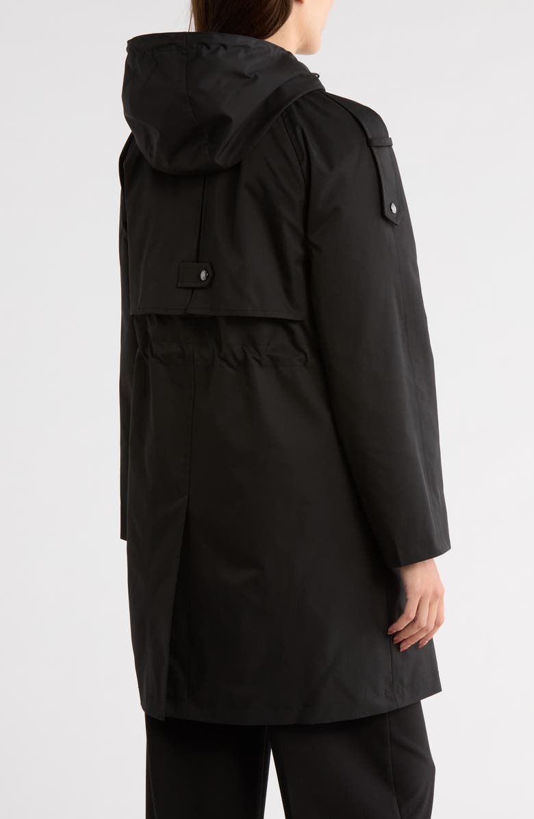 Sam Edelman Hooded Rain Anorak, Alternate, color, Black