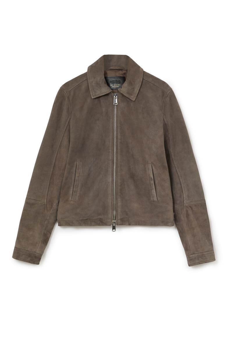 Sorina Suede Jacket, Alternate, color, GREY