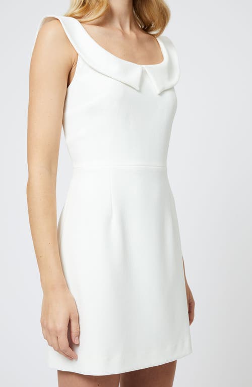 French Connection The Whisper Collar Mini Dress In White