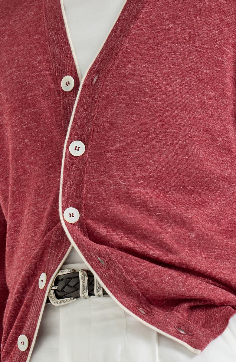 Brunello Cucinelli Lightweight cardigan, Alternate, color, Cherry