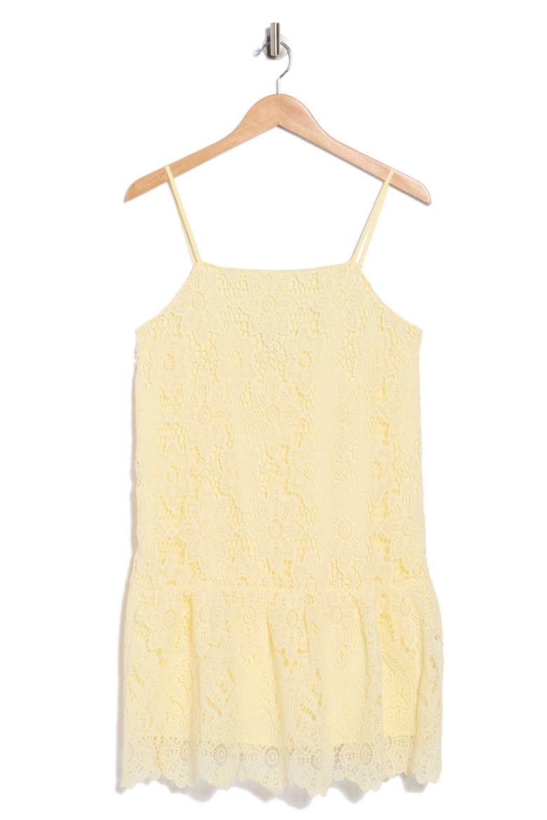 A-Line Lace Minidress, Alternate, color, BUTTER