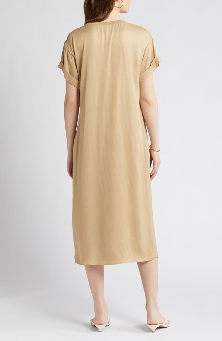 Nordstrom Satin T-Shirt Dress, Alternate, color,
