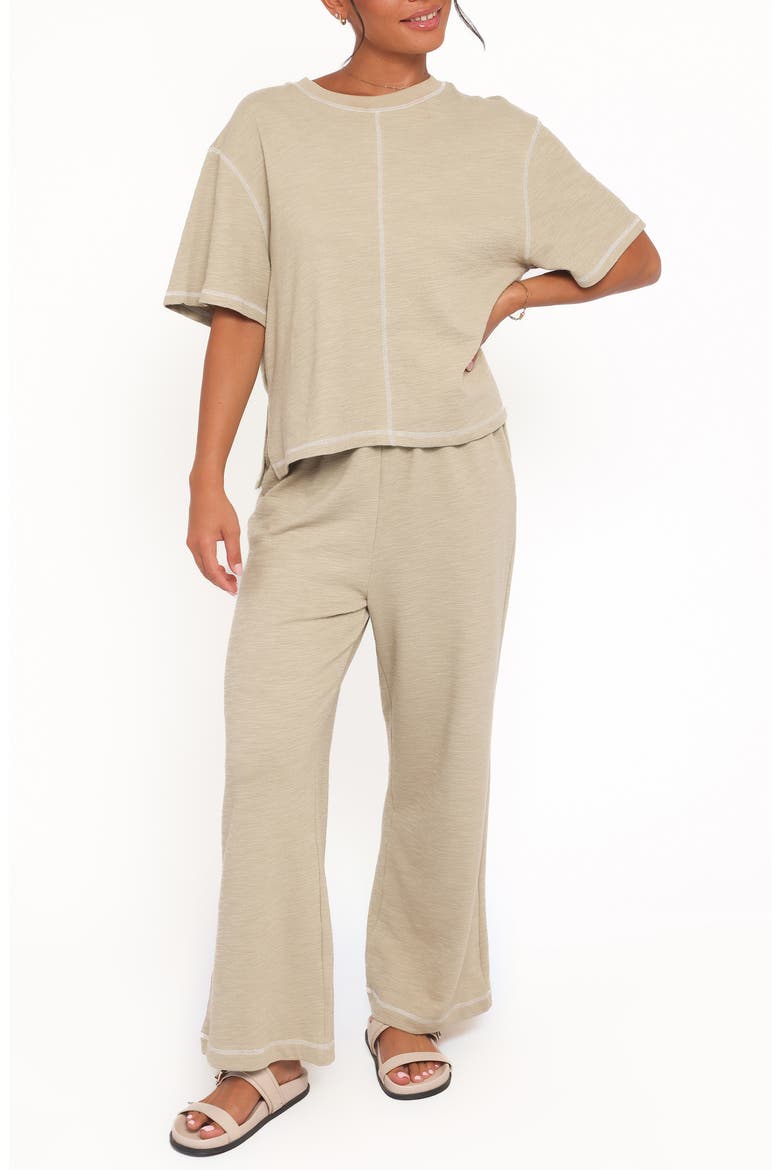 Angler Short Sleeve Sweatshirt & Pants Set, Main, color, MATCHA