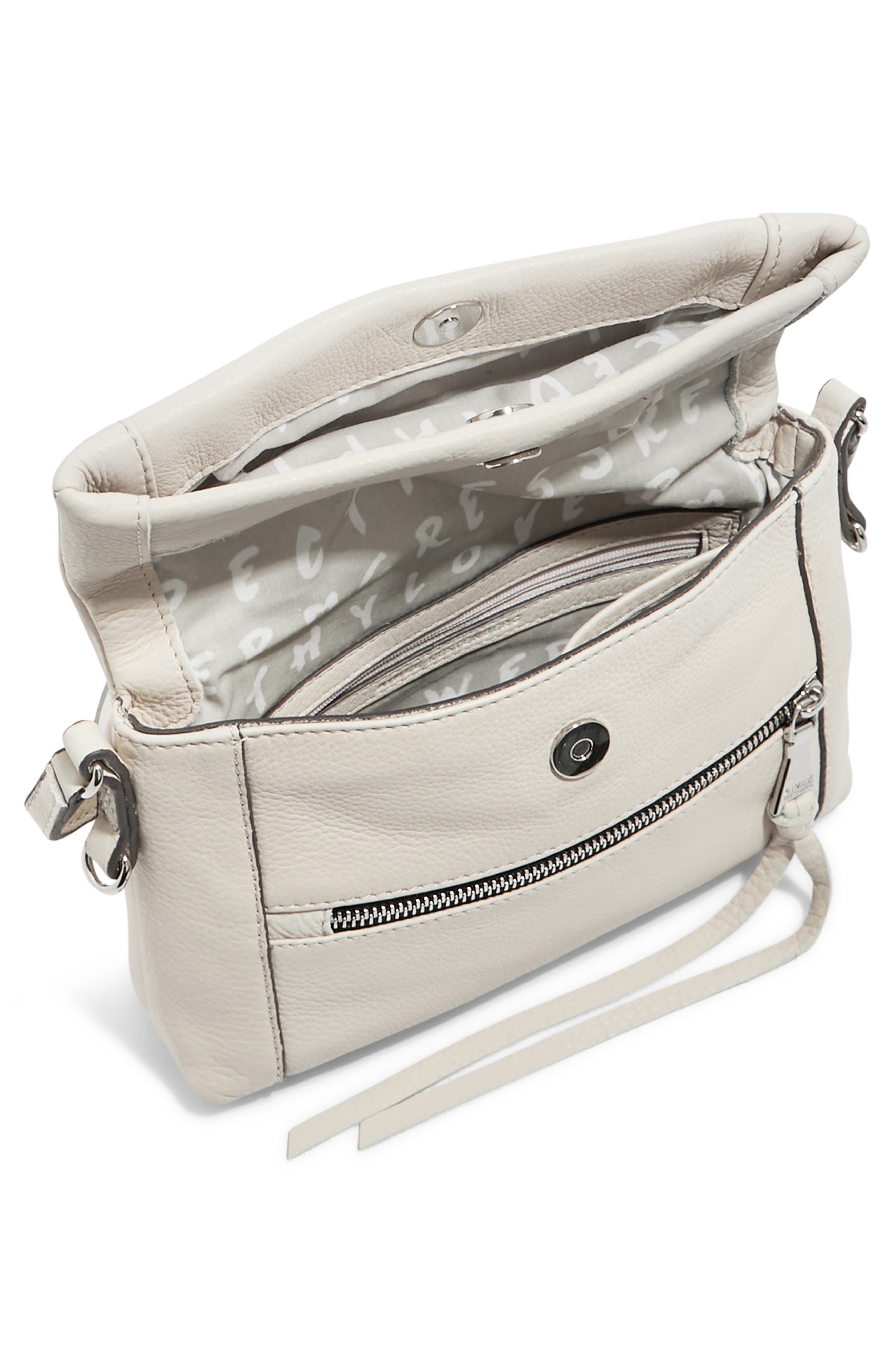 Crosstown Double Entry Leather Crossbody Bag, Alternate, color, CHALK