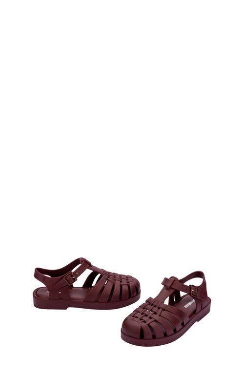 Mini Melissa Possession Fisherman Sandal In Burgundy