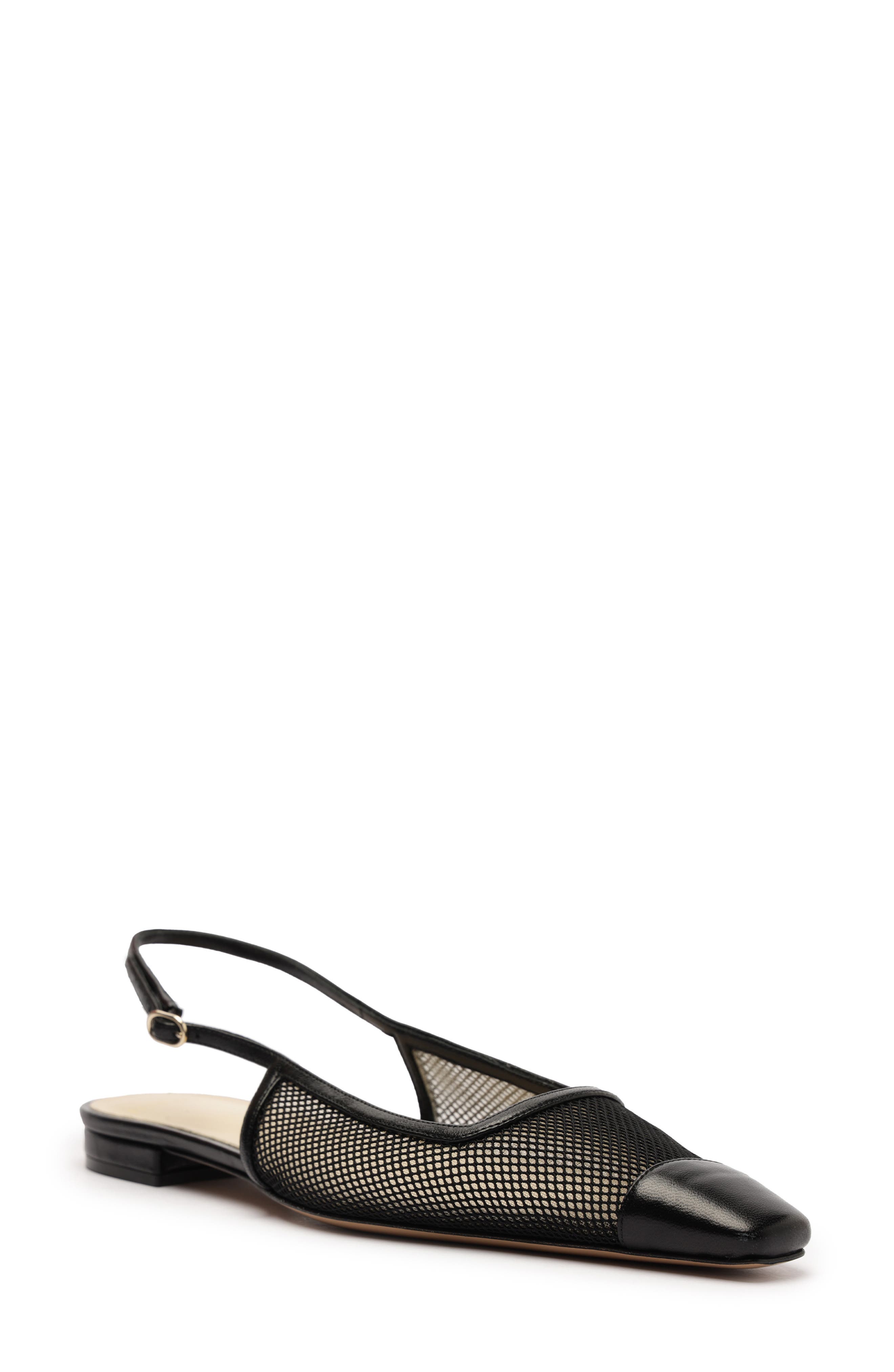 Alexandre Birman Olivia Cap Toe Slingback, Main, color, Black