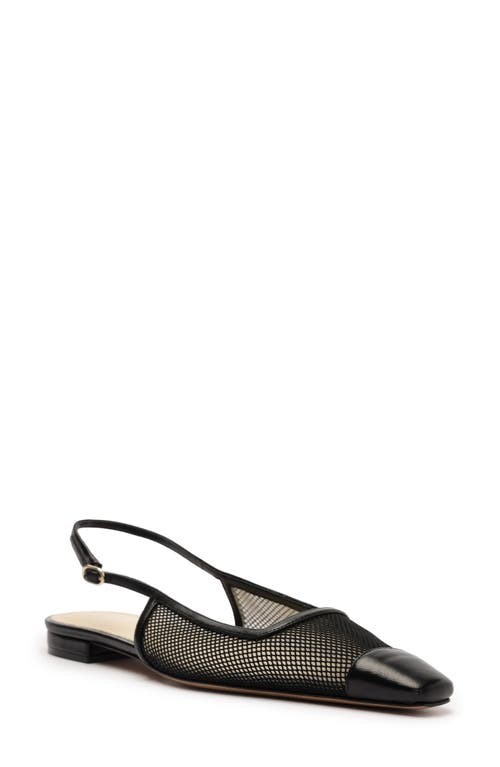 Alexandre Birman Olivia Net Mesh Slingback Ballerina Flats In Black