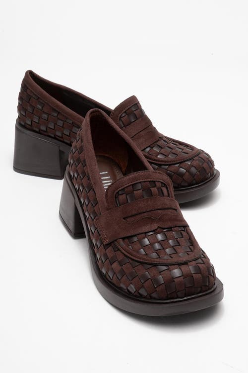 Prologue Shoes Marlon Woven Block Heel Loafer In Multi