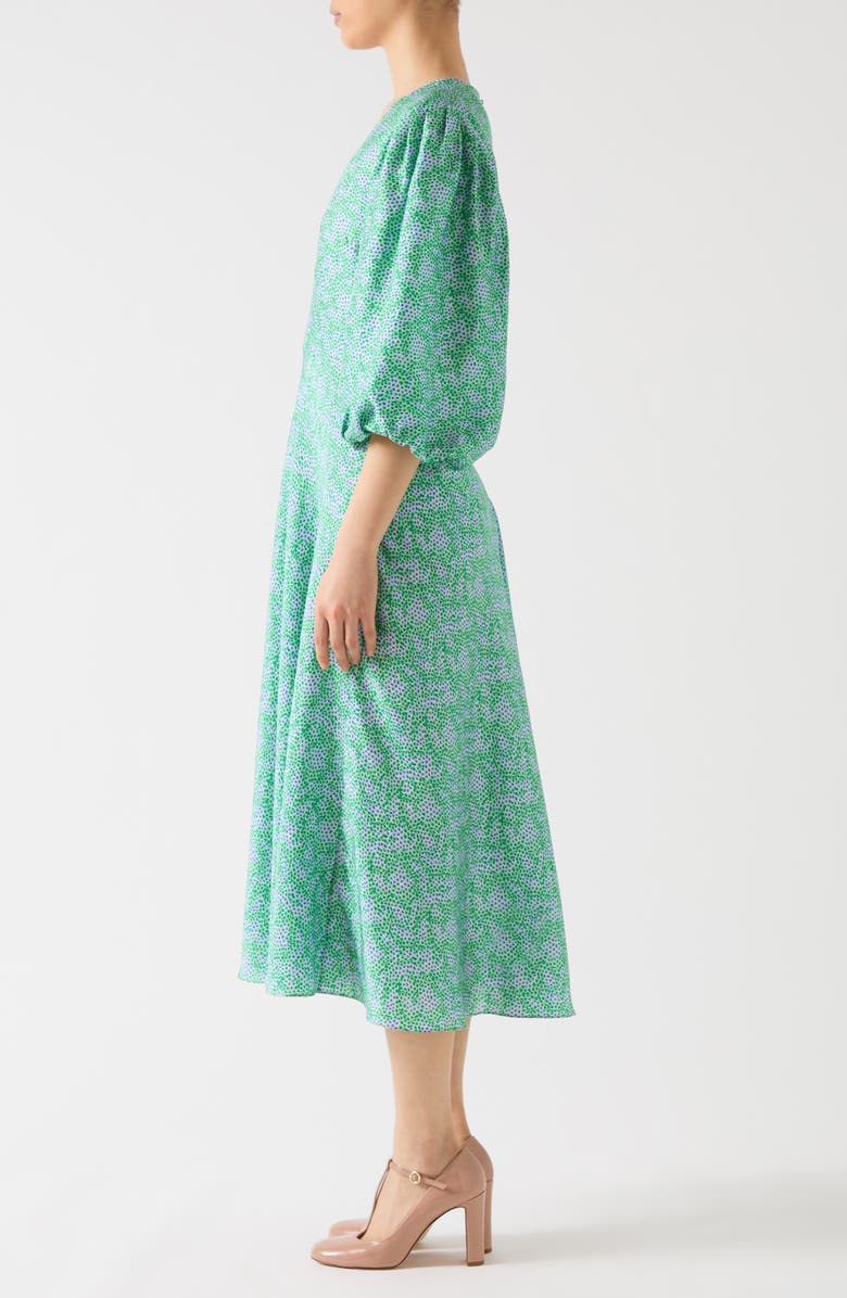 LK Bennett Lola Birch & Blossom Print Midi Dress, Alternate, color, Multi-Green