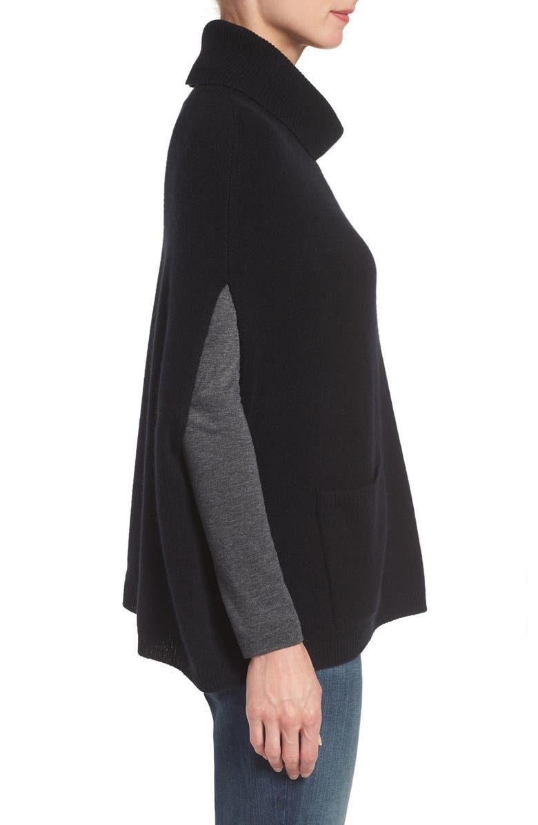 Halogen<sup>®</sup> Knit Cashmere Turtleneck Poncho, Alternate, color, 