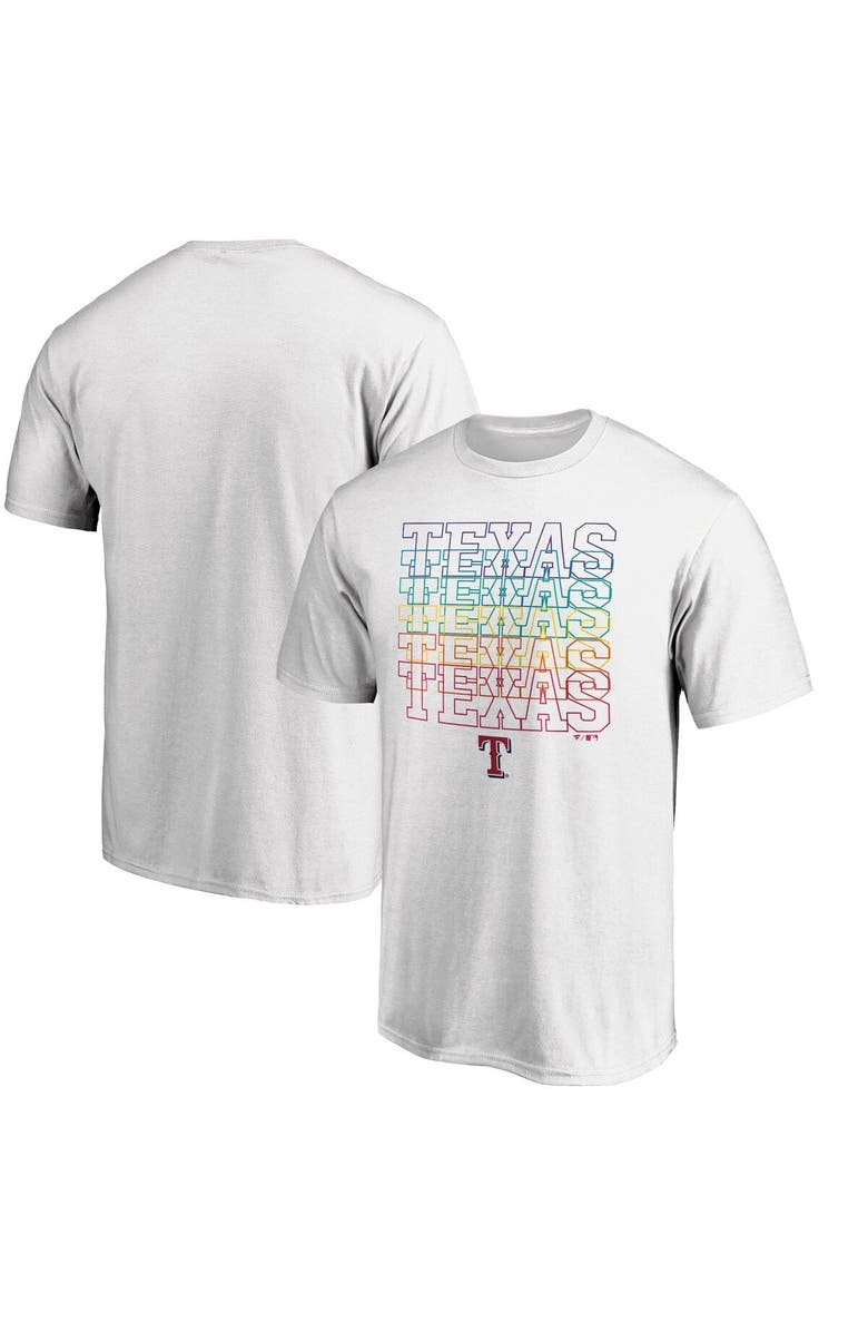 FANATICS Men's Fanatics Branded White Texas Rangers City Pride T-Shirt, Main, color, White