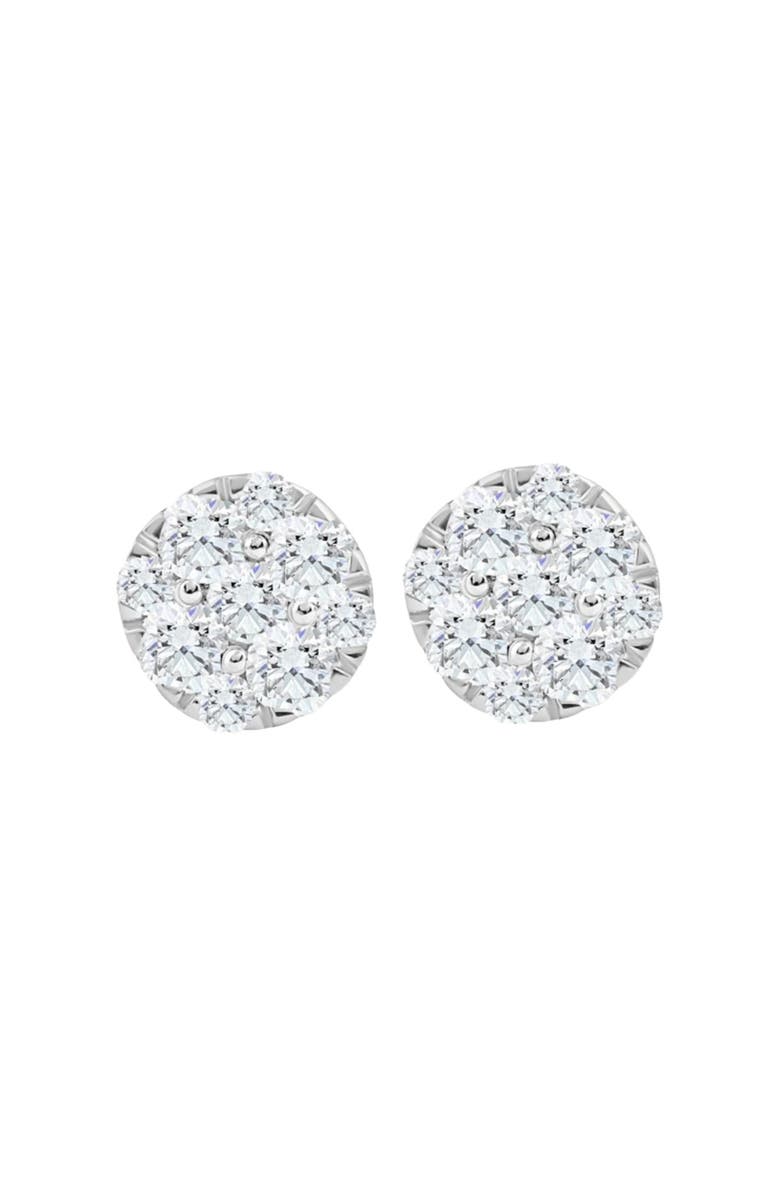 Bliss Diamond 1/2Ct TW Round Cut Diamond Pave Studs Lab Grown 10k Gold Earrings, Main, color, 10K Yellow Gold