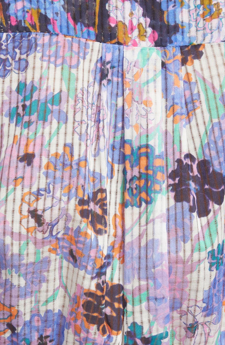 Tanya Taylor Otis Floral Cotton Blouse, Alternate, color, 