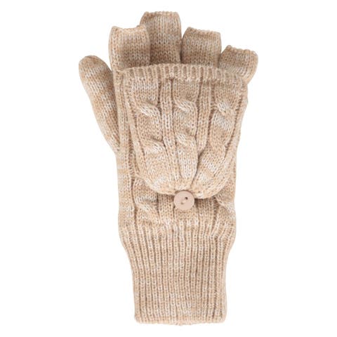 Faux Fur Lined Fingerless Gloves