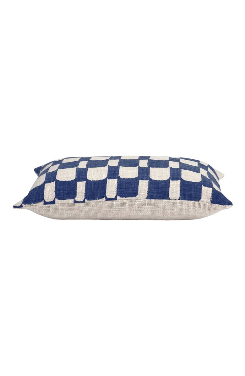 Casa Amarosa Checkered Block Printed Pillow - Cover Only, Alternate, color, Indigo