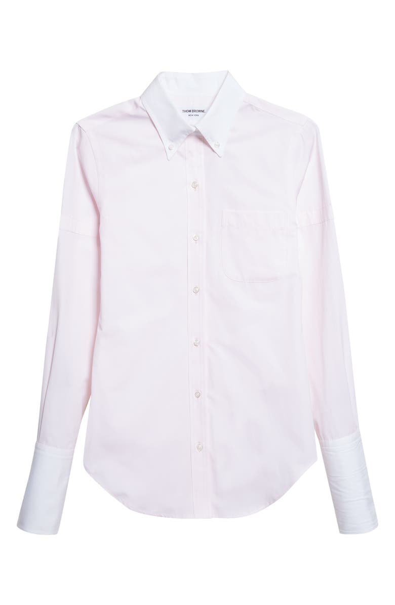 Thom Browne Classic Fit French Cuff Cotton Poplin Button-Down Shirt, Main, color, Light Pink
