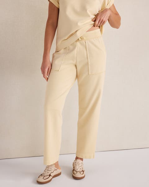 Garment-Dyed Organic Cotton Terry Pants