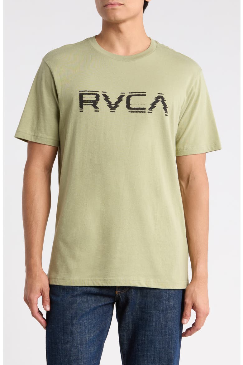 Big RVCA Glitch Graphic T-Shirt, Main, color, RANGER GREEN
