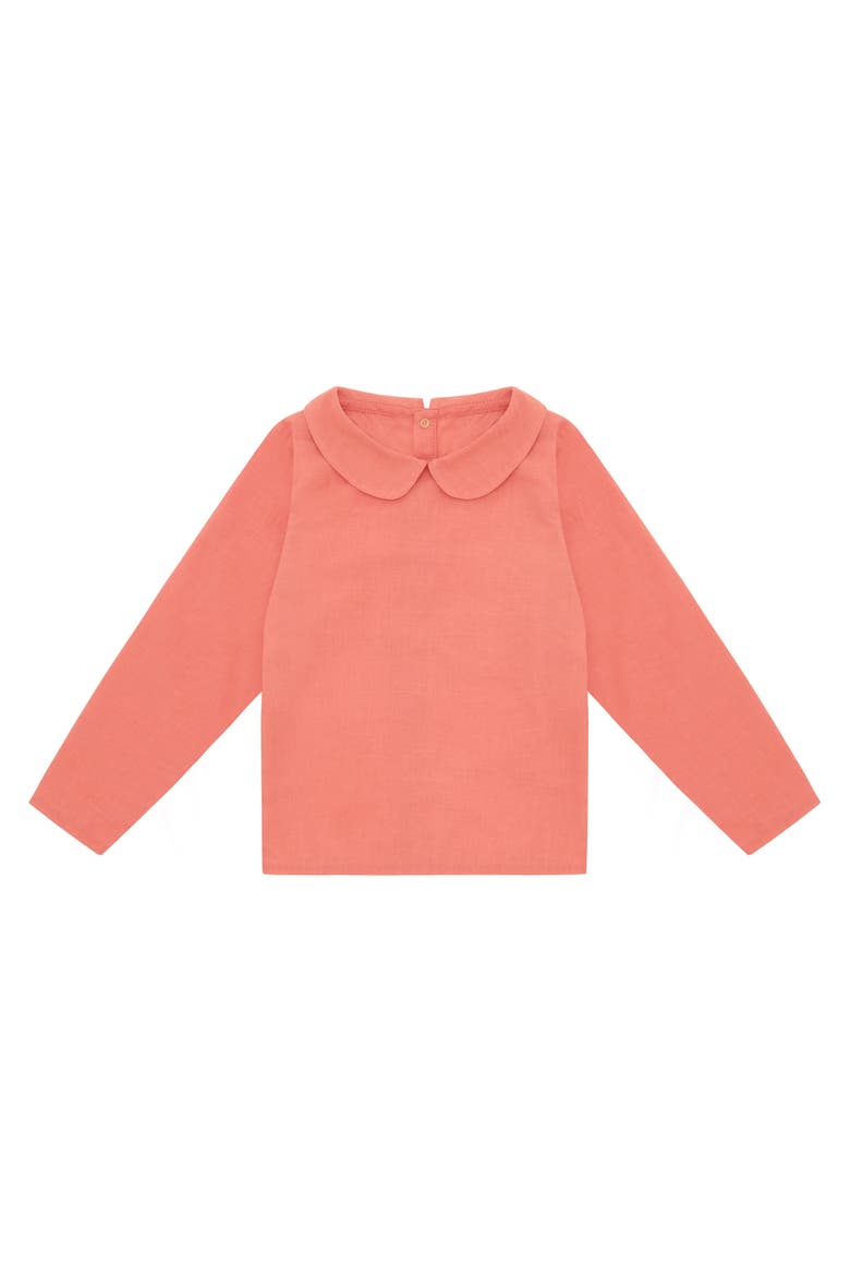 Organic Woven Collared Shirt, Main, color, Coral-Madder Plant Dye