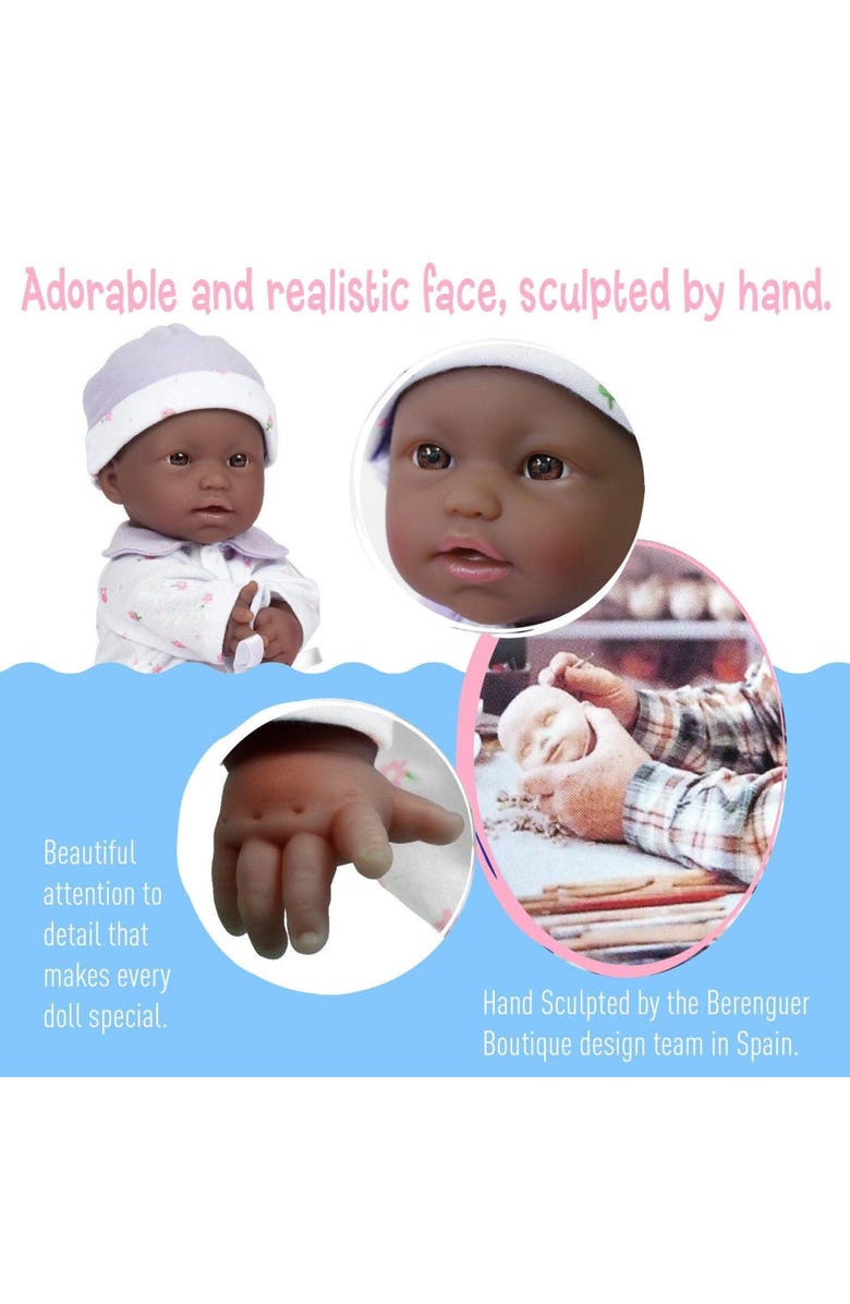 JC Toys 11 Inch African American Baby Doll, Alternate, color, Purple