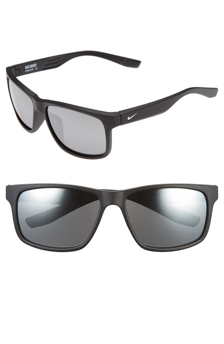Nike 'Cruiser' 59mm Sunglasses, Main, color, Matte Black