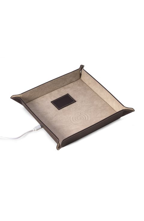 Leather Valet Catchall Charging Station