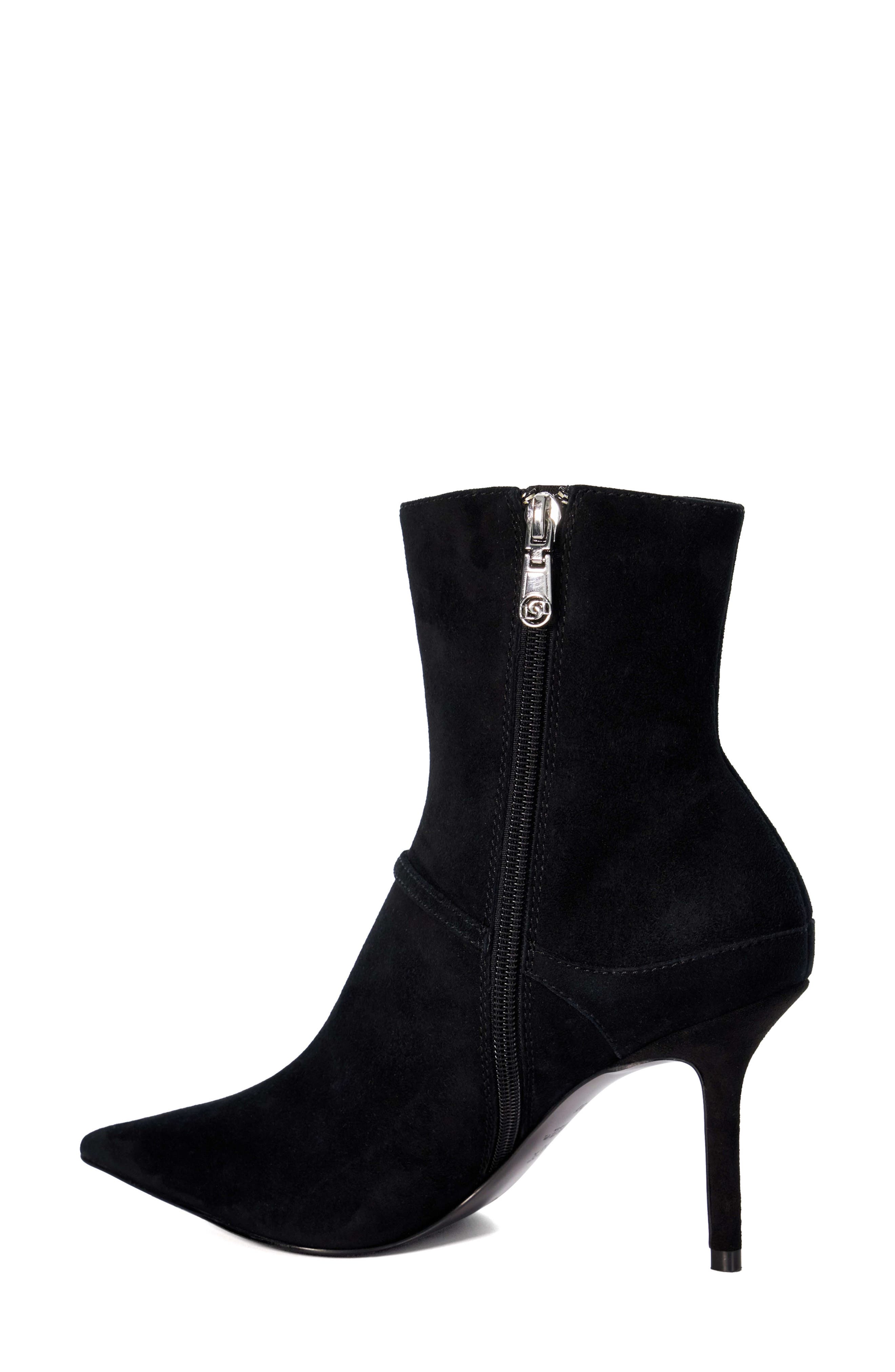 Dune London Onnel Pointed Toe Bootie, Alternate, color, Black