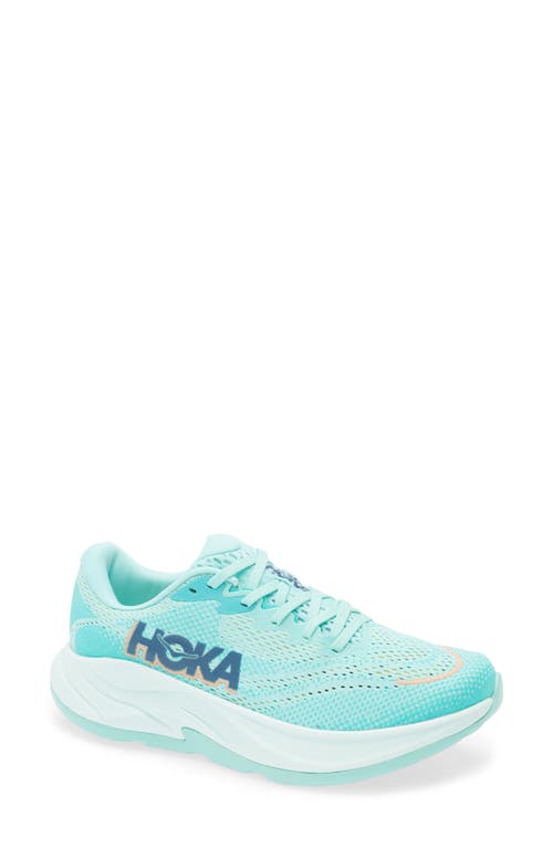 HOKA Rincon 4 Running Shoe in Seafoam /Electric Aqua 