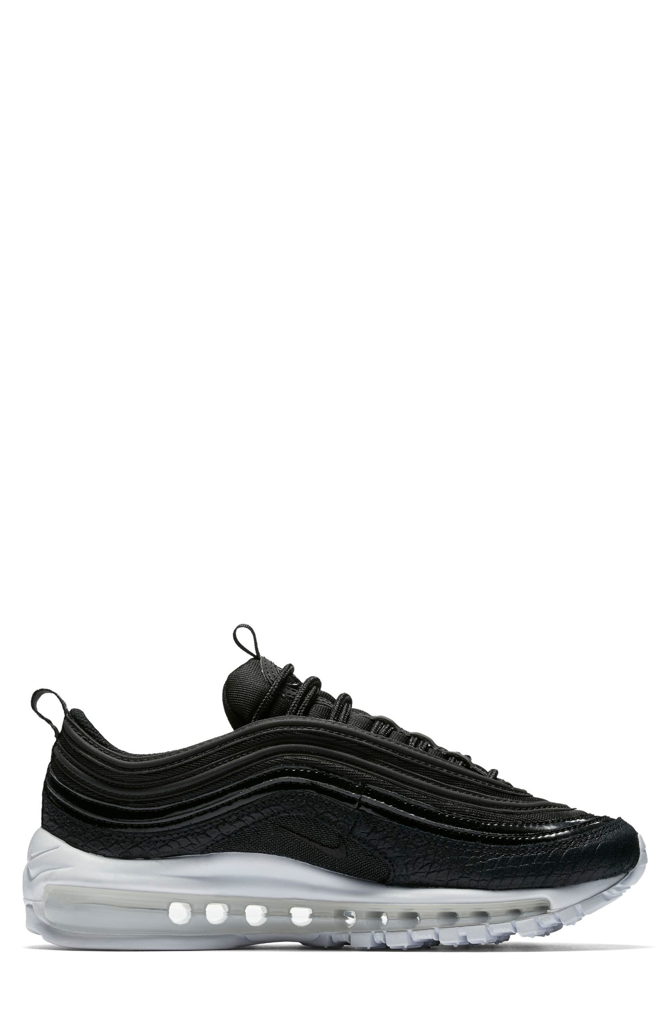 Air Max 97 Premium Sneaker, Alternate, color, BLACK/ BLACK/ WHITE