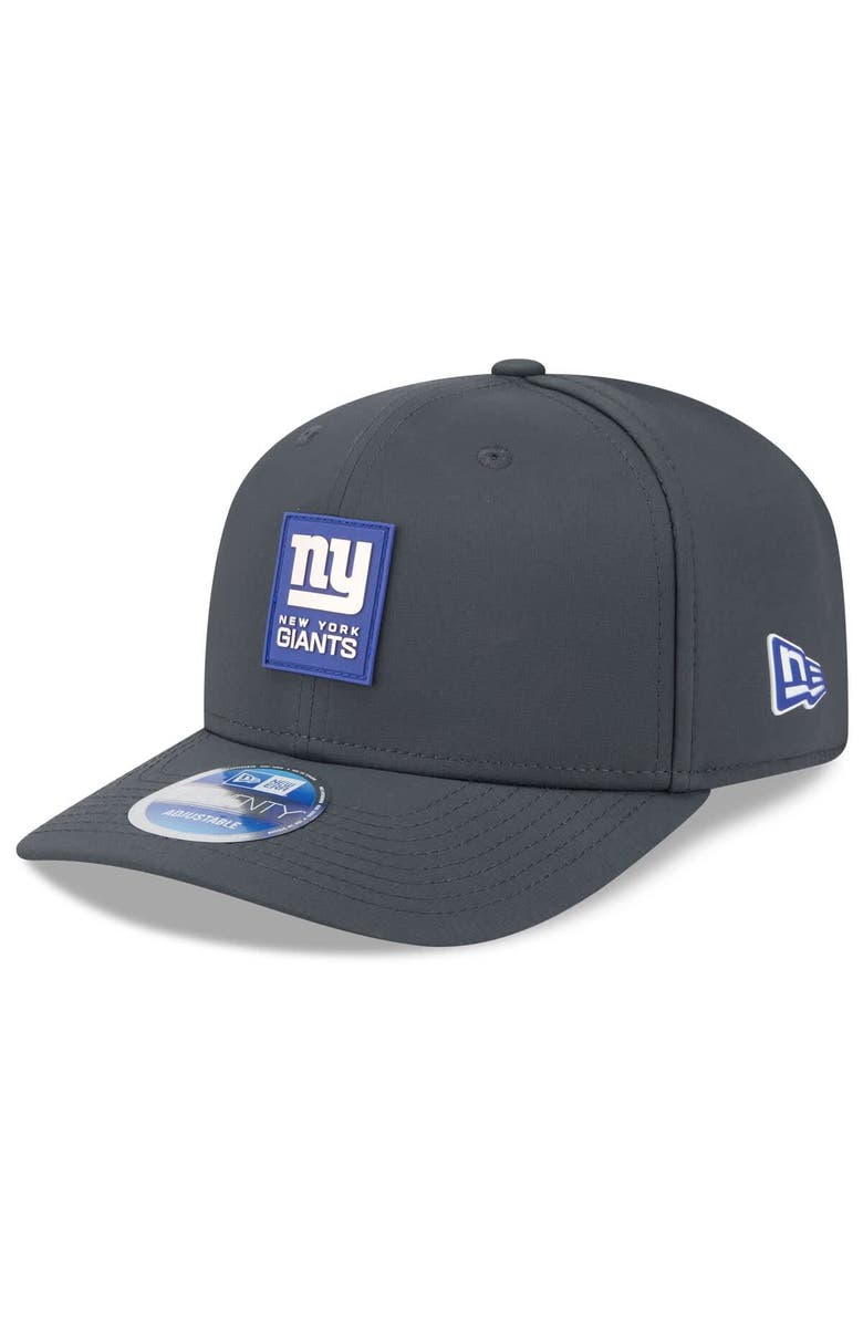 New Era Men's New Era Charcoal New York Giants 2025 Sideline Cold Weather 9SEVENTY Adjustable Hat, Main, color, 