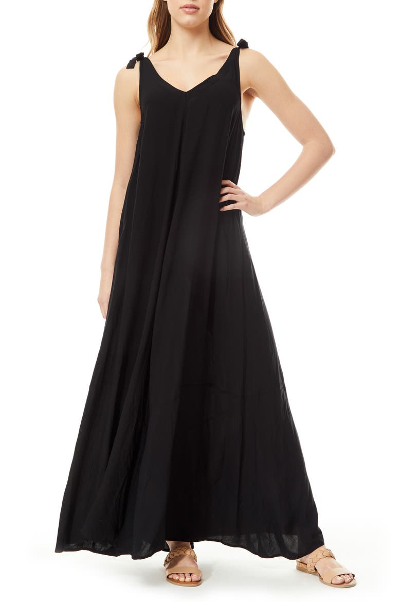 Elise Challis Maxi Dress, Main, color, BLACK