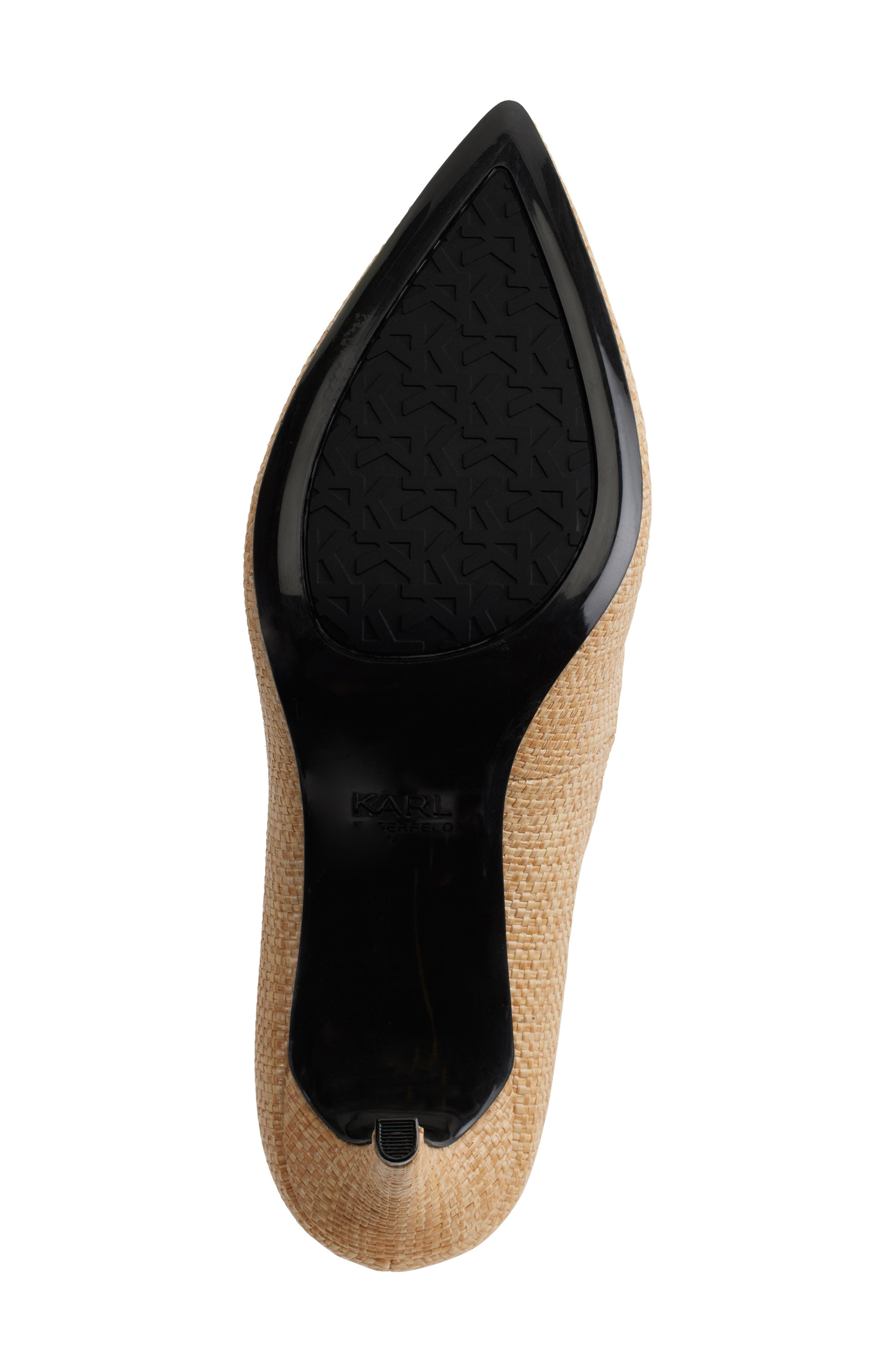KARL LAGERFELD PARIS Royale Pointed Toe Pump, Alternate, color, Natural