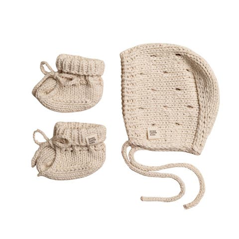 Bonnet & Booties Pointelle Set