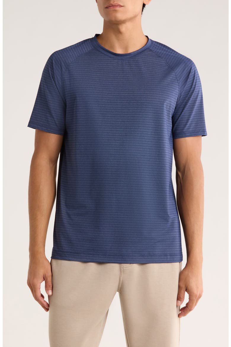 Peak Motion Crewneck T-Shirt, Main, color, NAVAL BLUE