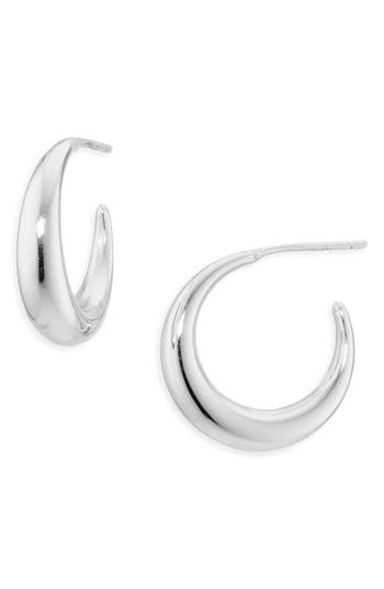 Argento Vivo Tapered Hoop Earrings In Metallic