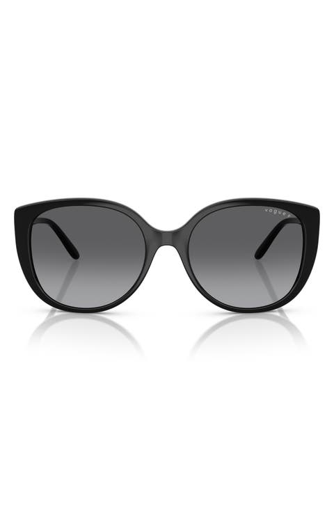 55mm Polarized Butterfly Sunglasses